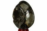 Septarian Dragon Egg Geode - Black Crystals #177419-4